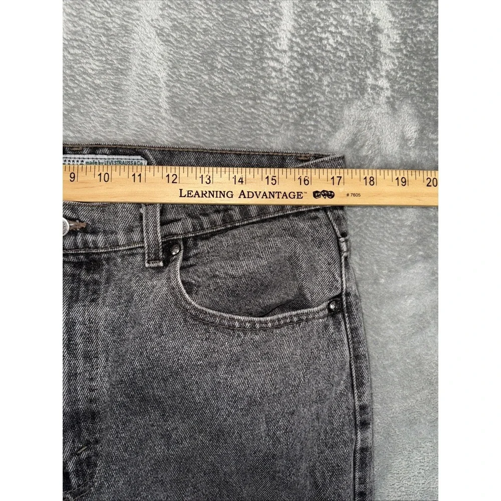 vintage levi's 512 silver tab denim jeans‎ size 34x33 acid wash black grunge 90s
